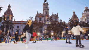 pista hielo tren carrusel navidad valencia