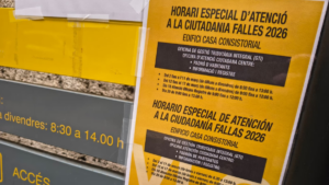 horarios ayuntamiento valencia fallas